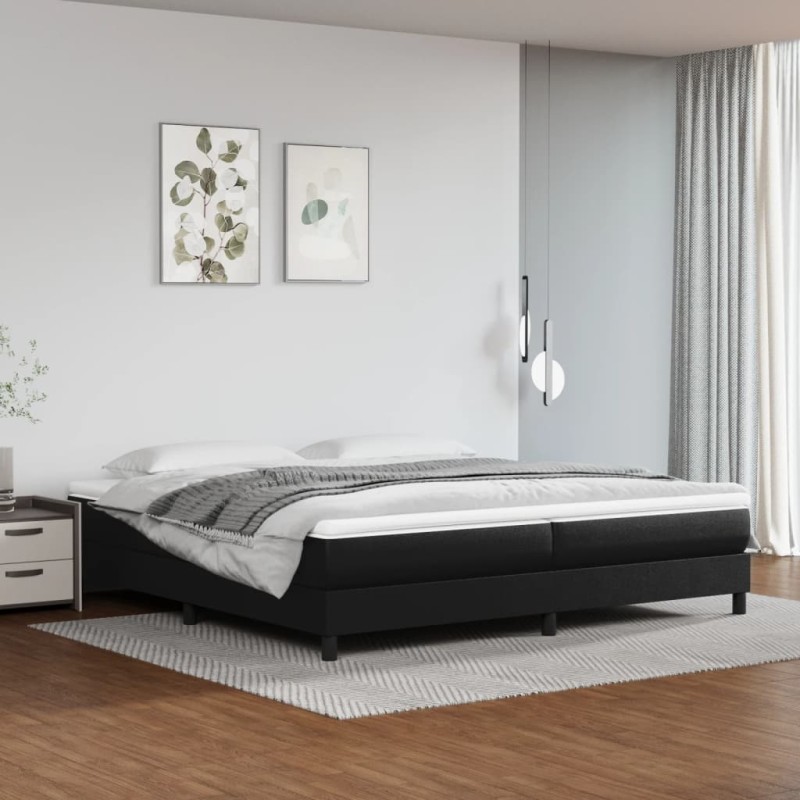 Giroletto a Molle Nero 200x200 cm in Similpelle Giroletto a Molle Nero 200x200 cm in Similpelle