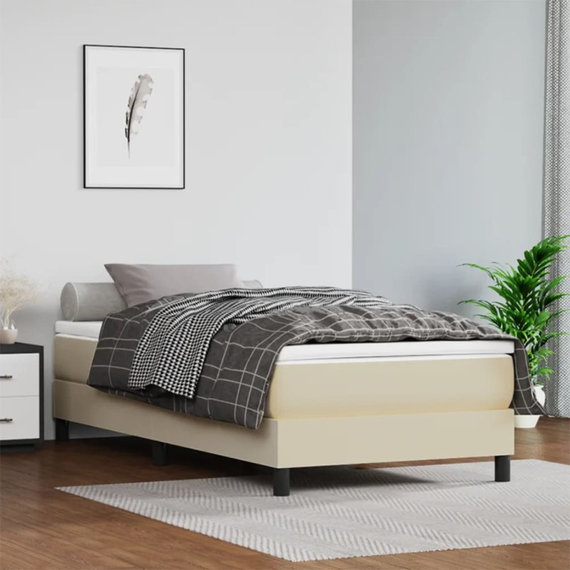 Giroletto a Molle Crema 90x190 cm in Similpelle Giroletto a Molle Crema 90x190 cm in Similpelle