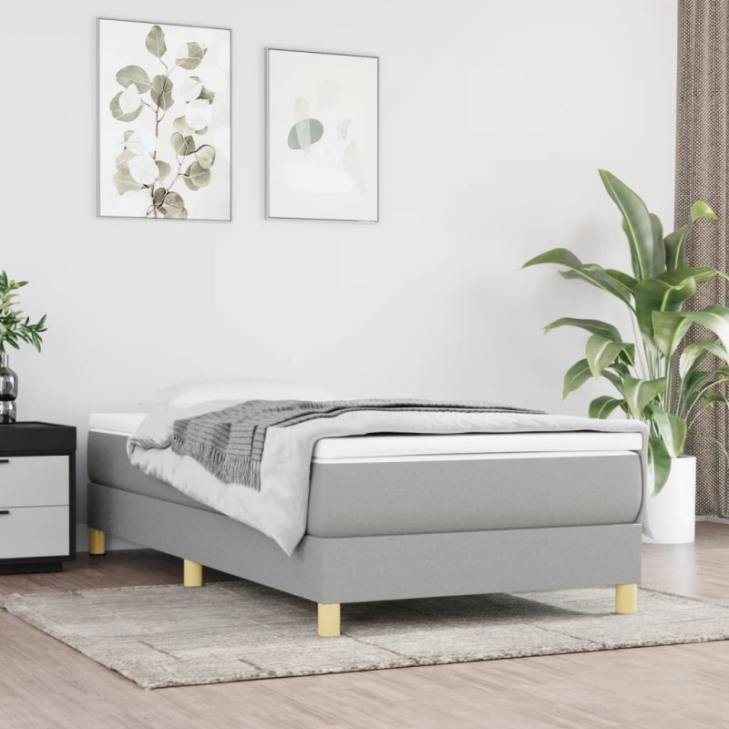 vidaXL Giroletto senza Materasso Grigio Chiaro 80x200 cm Tessuto