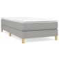 vidaXL Giroletto senza Materasso Grigio Chiaro 80x200 cm Tessuto