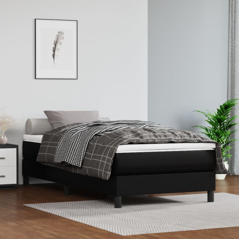 Giroletto a Molle Nero 80x200 cm in Similpelle Giroletto a Molle Nero 80x200 cm in Similpelle