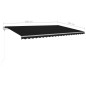 Tenda da Sole Retrattile Manuale con Pali 5x3,5 m Antracite Tenda da Sole Retrattile Manuale con Pali 5x3,5 m Antracite