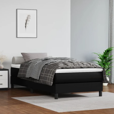 Giroletto a Molle Nero 100x200 cm in Similpelle