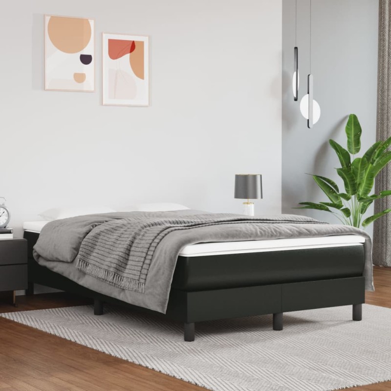Giroletto a Molle Nero 120x200 cm in Similpelle