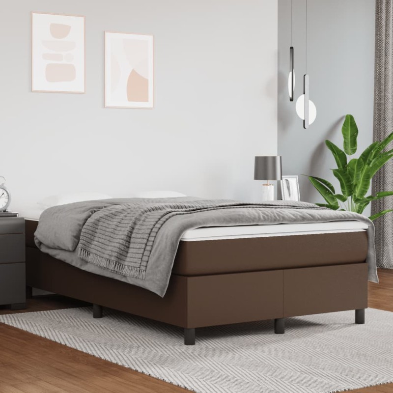 Giroletto a Molle Marrone 120x200 cm in Similpelle Giroletto a Molle Marrone 120x200 cm in Similpelle