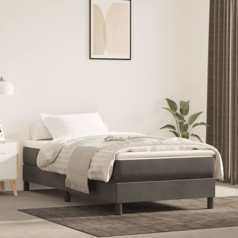 Giroletto a Molle Grigio Scuro 80x200 cm in Velluto Giroletto a Molle Grigio Scuro 80x200 cm in Velluto