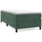 vidaXL Giroletto senza Materasso Verde Scuro 80x200 cm in Velluto