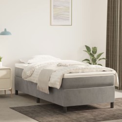 vidaXL Giroletto senza Materasso Grigio Chiaro 80x200 cm Velluto