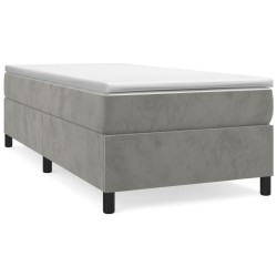 vidaXL Giroletto senza Materasso Grigio Chiaro 80x200 cm Velluto