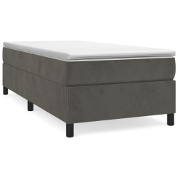 vidaXL Giroletto senza Materasso Grigio Scuro 100x200 cm Velluto