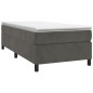 vidaXL Giroletto senza Materasso Grigio Scuro 100x200 cm Velluto vidaXL Giroletto senza Materasso Grigio Scuro 100x200 cm Velluto