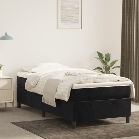 vidaXL Giroletto Nero 80x200 cm in Velluto