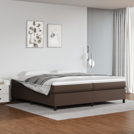 Giroletto a Molle Marrone 200x200 cm in Similpelle