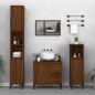 Set Mobili da Bagno 3 pz Rovere Marrone in Legno Multistrato Set Mobili da Bagno 3 pz Rovere Marrone in Legno Multistrato