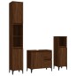 Set Mobili da Bagno 3 pz Rovere Marrone in Legno Multistrato Set Mobili da Bagno 3 pz Rovere Marrone in Legno Multistrato