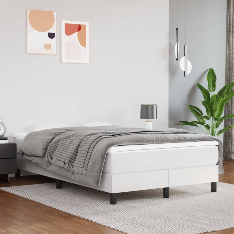 Giroletto a Molle Bianco 120x200 cm in Similpelle Giroletto a Molle Bianco 120x200 cm in Similpelle