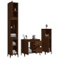 Set Mobili da Bagno 3 pz Rovere Marrone in Legno Multistrato Set Mobili da Bagno 3 pz Rovere Marrone in Legno Multistrato