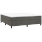 vidaXL Giroletto senza Materasso Grigio Scuro 160x200 cm Velluto vidaXL Giroletto senza Materasso Grigio Scuro 160x200 cm Velluto
