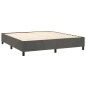 vidaXL Giroletto senza Materasso Grigio Scuro 160x200 cm Velluto vidaXL Giroletto senza Materasso Grigio Scuro 160x200 cm Velluto