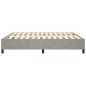 vidaXL Giroletto senza Materasso Grigio Chiaro 200x200 cm Velluto vidaXL Giroletto senza Materasso Grigio Chiaro 200x200 cm Velluto