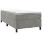 Giroletto a Molle Grigio Chiaro 90x190 cm in Velluto Giroletto a Molle Grigio Chiaro 90x190 cm in Velluto
