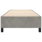 Giroletto a Molle Grigio Chiaro 90x190 cm in Velluto Giroletto a Molle Grigio Chiaro 90x190 cm in Velluto