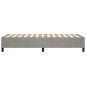 Giroletto a Molle Grigio Chiaro 90x190 cm in Velluto Giroletto a Molle Grigio Chiaro 90x190 cm in Velluto