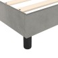 Giroletto a Molle Grigio Chiaro 90x190 cm in Velluto Giroletto a Molle Grigio Chiaro 90x190 cm in Velluto