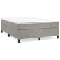 Giroletto a Molle Grigio Chiaro 140x200 cm in Velluto Giroletto a Molle Grigio Chiaro 140x200 cm in Velluto