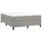 Giroletto a Molle Grigio Chiaro 140x200 cm in Velluto Giroletto a Molle Grigio Chiaro 140x200 cm in Velluto