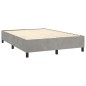 Giroletto a Molle Grigio Chiaro 140x200 cm in Velluto Giroletto a Molle Grigio Chiaro 140x200 cm in Velluto