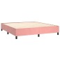 Giroletto a Molle Rosa 160x200 cm in Velluto Giroletto a Molle Rosa 160x200 cm in Velluto