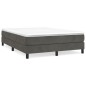 vidaXL Giroletto senza Materasso Grigio Scuro 140x190 cm Velluto vidaXL Giroletto senza Materasso Grigio Scuro 140x190 cm Velluto