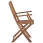 Sedie da Giardino Pieghevoli 4 pz con Cuscini Massello Acacia Sedie da Giardino Pieghevoli 4 pz con Cuscini Massello Acacia