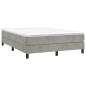 vidaXL Giroletto senza Materasso Grigio Chiaro 140x200 cm Velluto