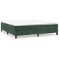 vidaXL Giroletto senza Materasso Verde Scuro 160x200 cm in Velluto