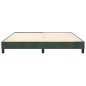 vidaXL Giroletto senza Materasso Verde Scuro 160x200 cm in Velluto