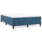 Giroletto a Molle Blu Scuro 140x200 cm in Velluto Giroletto a Molle Blu Scuro 140x200 cm in Velluto