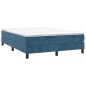 Giroletto a Molle Blu Scuro 140x200 cm in Velluto Giroletto a Molle Blu Scuro 140x200 cm in Velluto