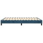 Giroletto a Molle Blu Scuro 140x200 cm in Velluto Giroletto a Molle Blu Scuro 140x200 cm in Velluto