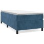 vidaXL Giroletto senza Materasso Blu Scuro 90x200 cm in Velluto vidaXL Giroletto senza Materasso Blu Scuro 90x200 cm in Velluto
