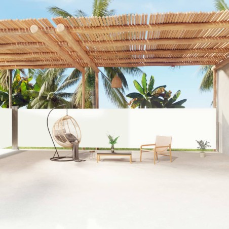 vidaXL Tenda da Sole Laterale Retrattile Crema 160x1200 cm