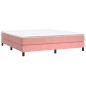 Giroletto a Molle Rosa 180x200 cm in Velluto