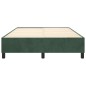 vidaXL Giroletto senza Materasso Verde Scuro 140x190 cm in Velluto