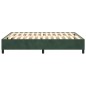 vidaXL Giroletto senza Materasso Verde Scuro 140x190 cm in Velluto