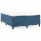 Giroletto a Molle Blu Scuro 140x200 cm in Velluto Giroletto a Molle Blu Scuro 140x200 cm in Velluto