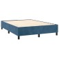 Giroletto a Molle Blu Scuro 140x200 cm in Velluto Giroletto a Molle Blu Scuro 140x200 cm in Velluto