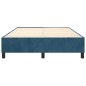 Giroletto a Molle Blu Scuro 140x200 cm in Velluto Giroletto a Molle Blu Scuro 140x200 cm in Velluto
