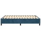 Giroletto a Molle Blu Scuro 140x200 cm in Velluto Giroletto a Molle Blu Scuro 140x200 cm in Velluto