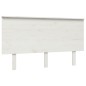 Testiera per Letto Bianca 184x6x82,5 cm Legno Massello di Pino Testiera per Letto Bianca 184x6x82,5 cm Legno Massello di Pino